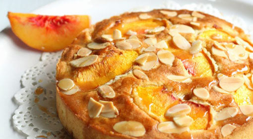 Seasonal Peach Cake with Filter Coffee Glaze Recipe