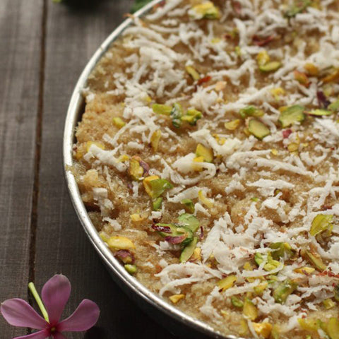 Sprouted Sooji and Coconut Halva Recipe