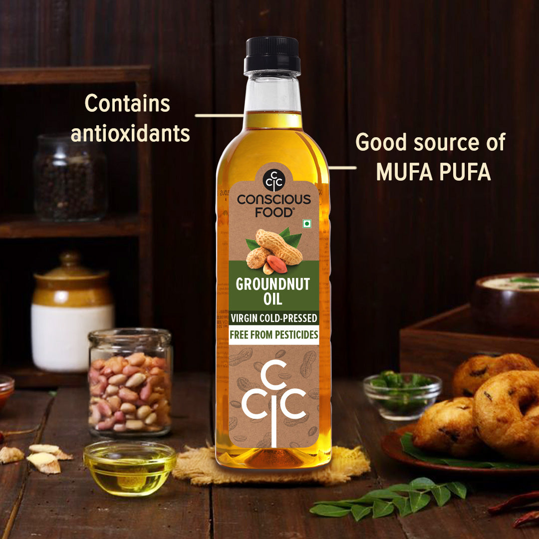 Pack of Groundnut Oil - 1L & Himalayan Multiflora Honey - 500g