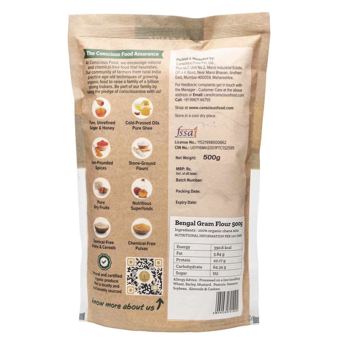 Chana Atta / Bengal Gram Flour - Conscious Food Pvt Ltd