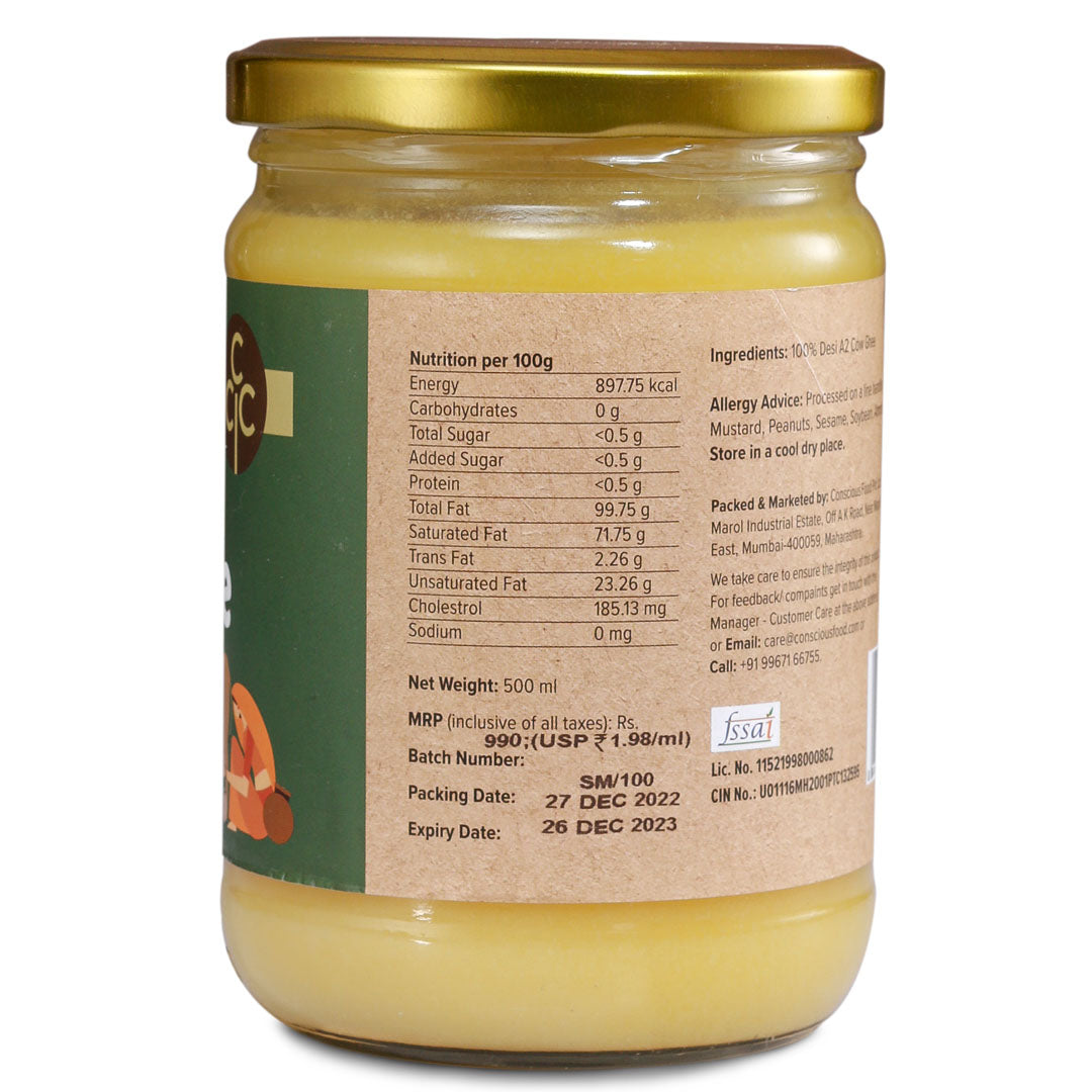 Pack of Groundnut Oil - 5L & A2 Desi Cow Ghee - 500ml