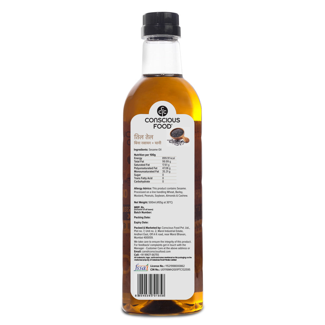 Sesame Oil - Conscious Food Pvt Ltd