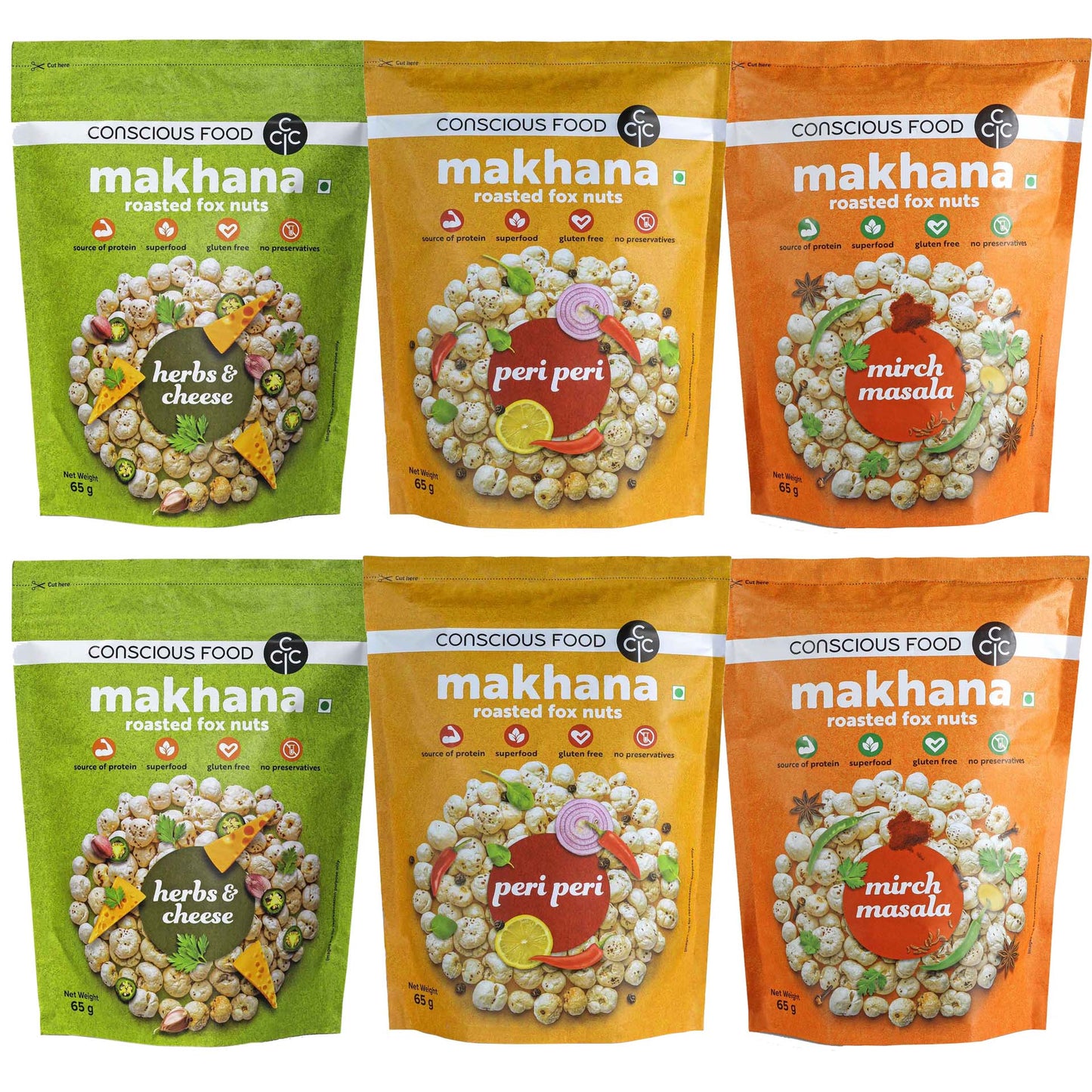 Flavoured Makhana - Pack of 6