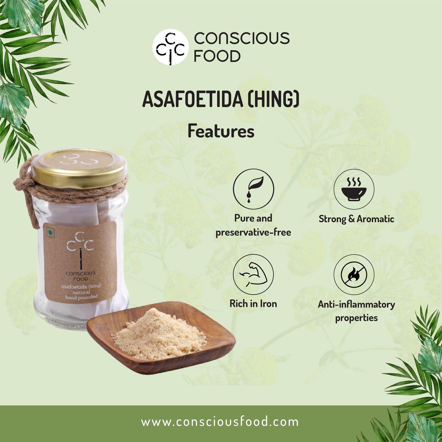 Asafoetida  (Hing) - Conscious Food Pvt Ltd