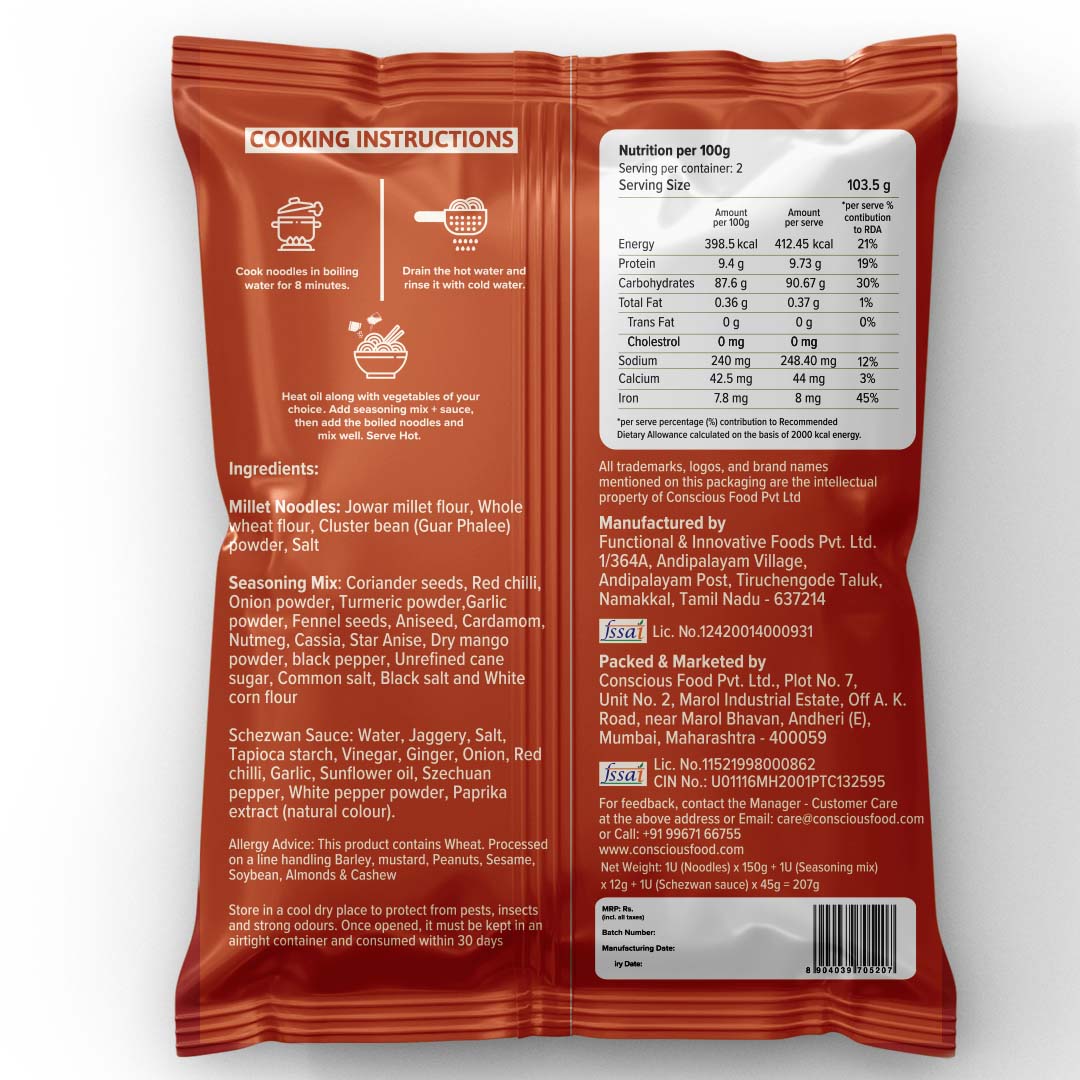 Schezwan Millet Noodles