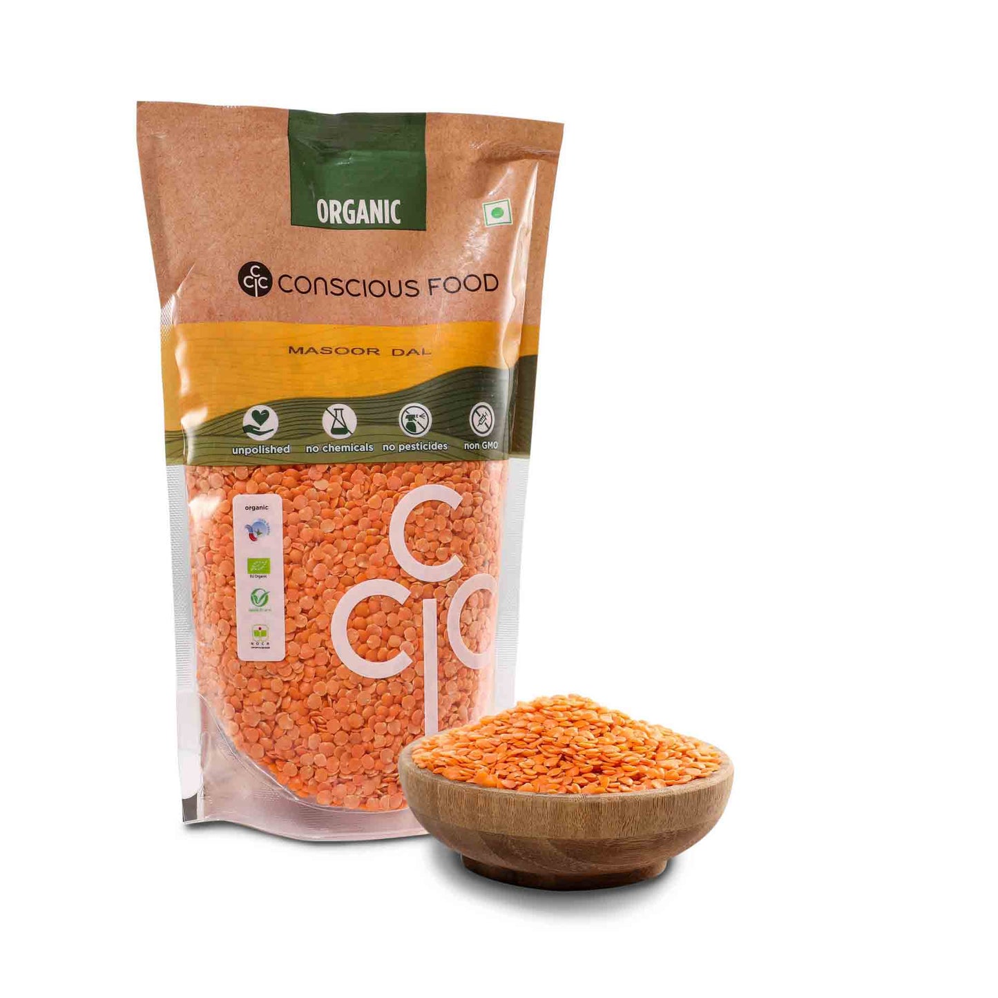 Lal Masoor Dal / Split Red Lentil - Conscious Food Pvt Ltd