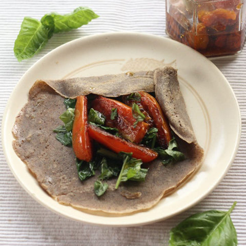 Buckwheat Crepes with Roasted Tomatoes Recipe