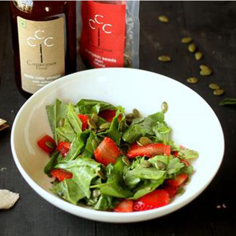 Strawberry Salad with Apple Cider Vinegar Dressing Recipe