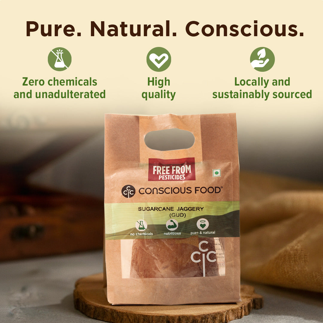 Sugarcane Jaggery/Gur - Conscious Food Pvt Ltd