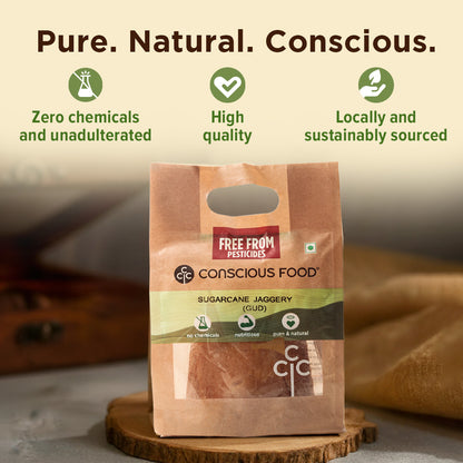 Sugarcane Jaggery/Gur - Conscious Food Pvt Ltd