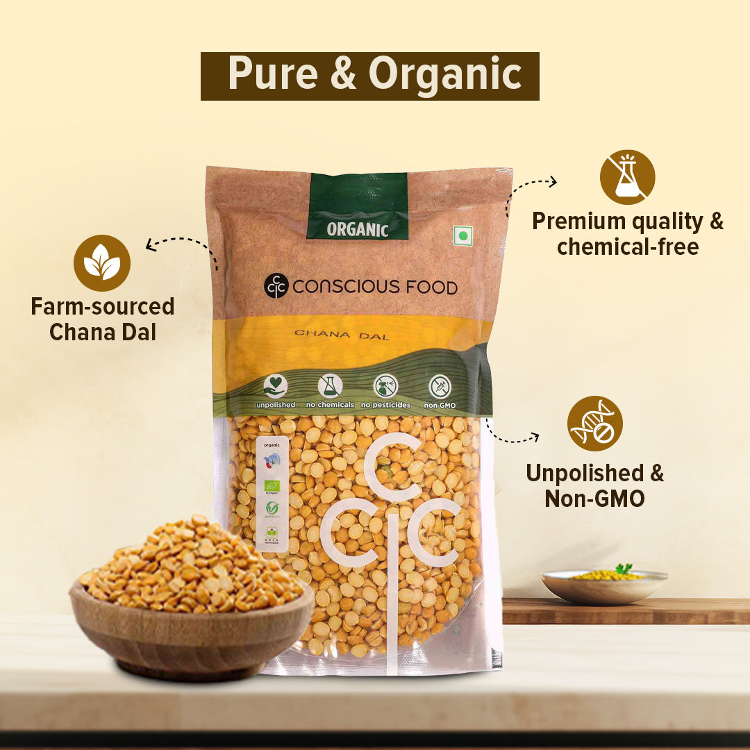 Chana Dal / Split Bengal Gram - Conscious Food Pvt Ltd