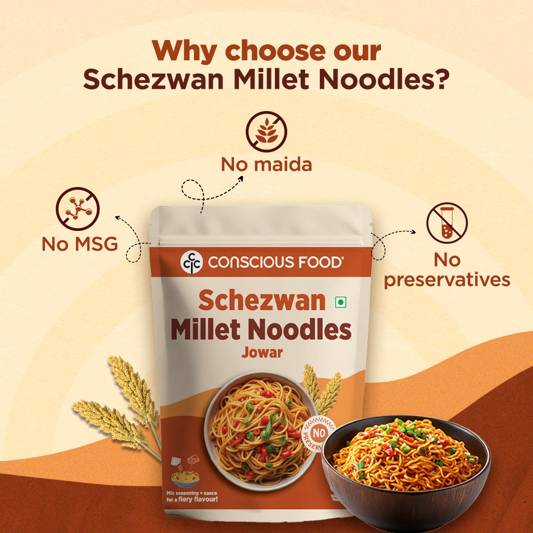 Schezwan Millet Noodles - Conscious Food Pvt Ltd