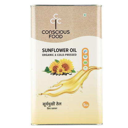 Pack of Sunflower Oil - 5L & A2 Desi Cow Ghee - 1L