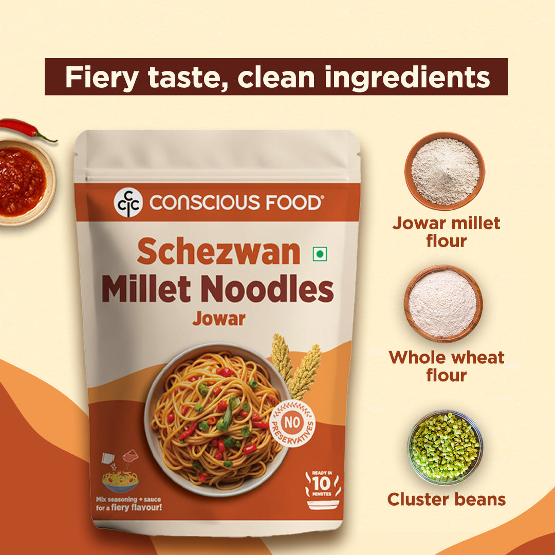 Schezwan Millet Noodles - Conscious Food Pvt Ltd