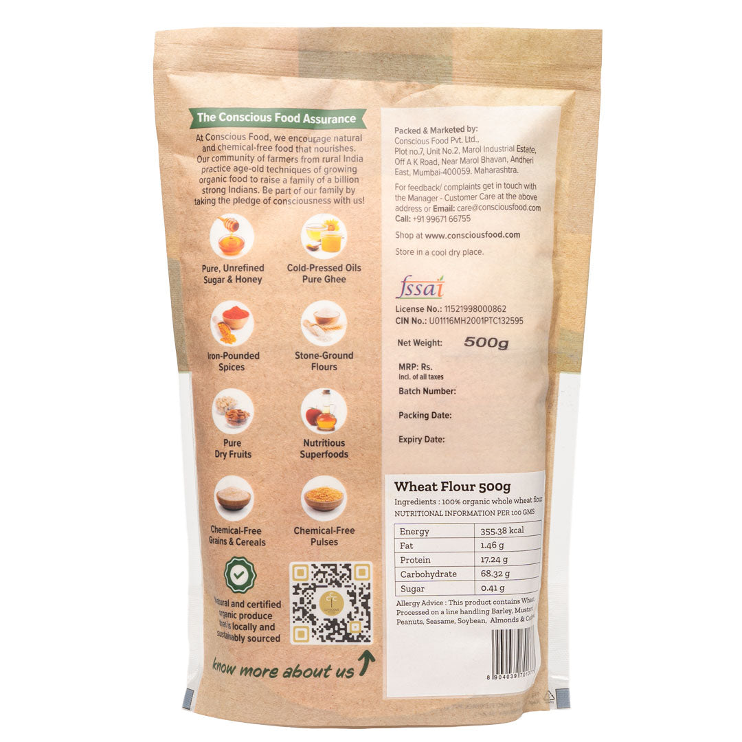 Genhu Atta / Wheat Flour - Conscious Food Pvt Ltd