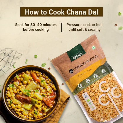 Chana Dal / Split Bengal Gram - Conscious Food Pvt Ltd