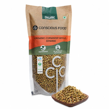 Dhania / Coriander Whole - Conscious Food Pvt Ltd