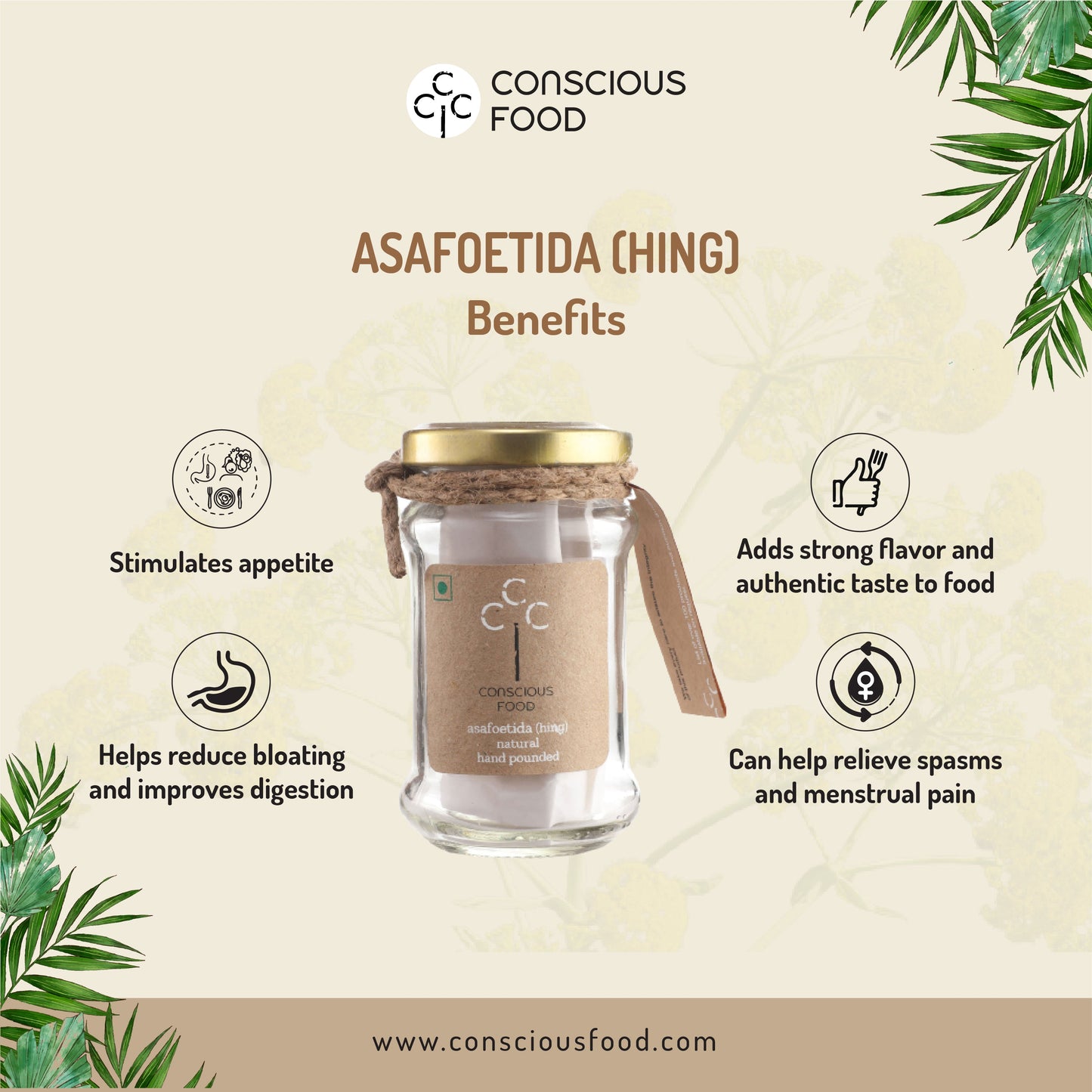 Asafoetida  (Hing) - Conscious Food Pvt Ltd