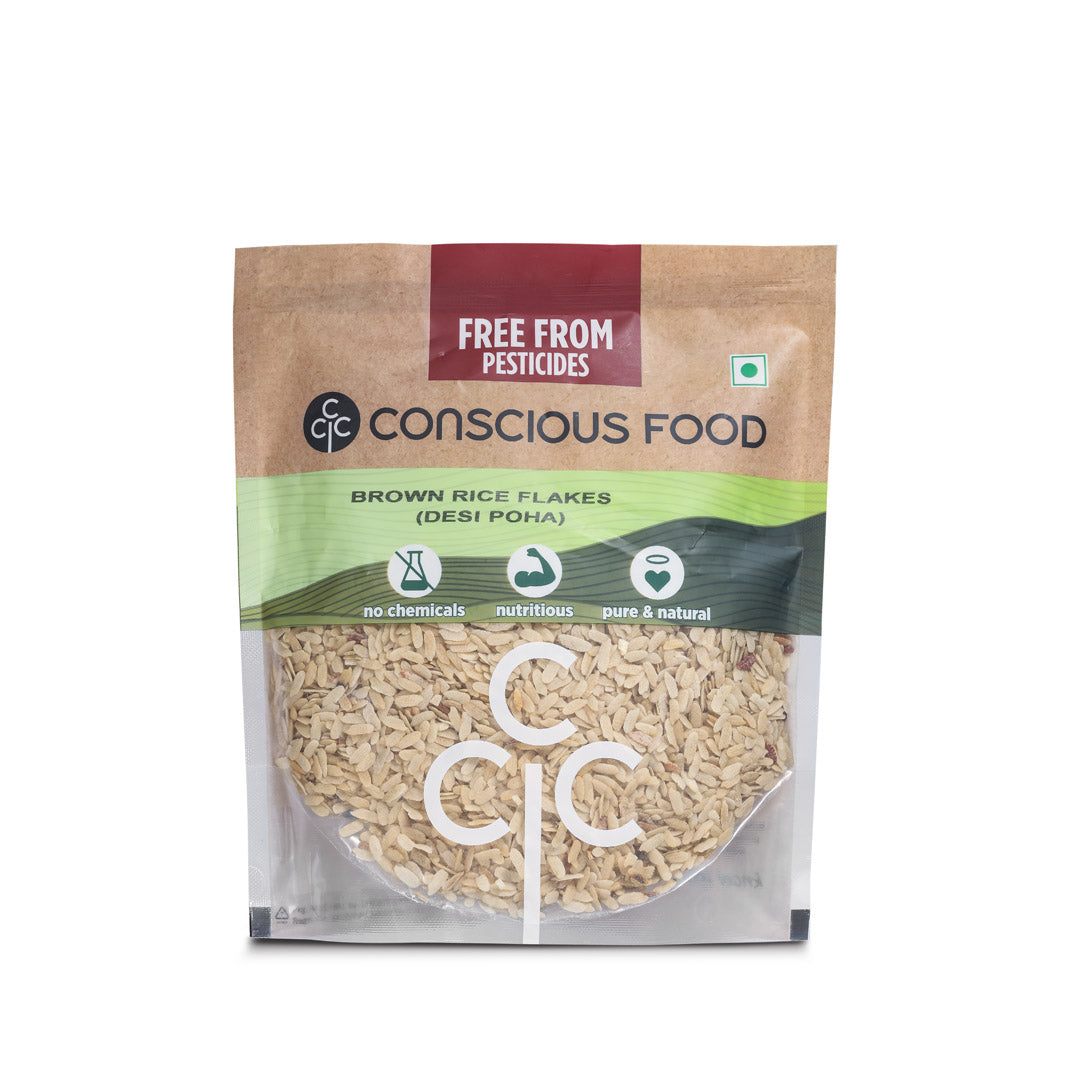 Desi Poha / Brown Rice Flakes - Conscious Food Pvt Ltd