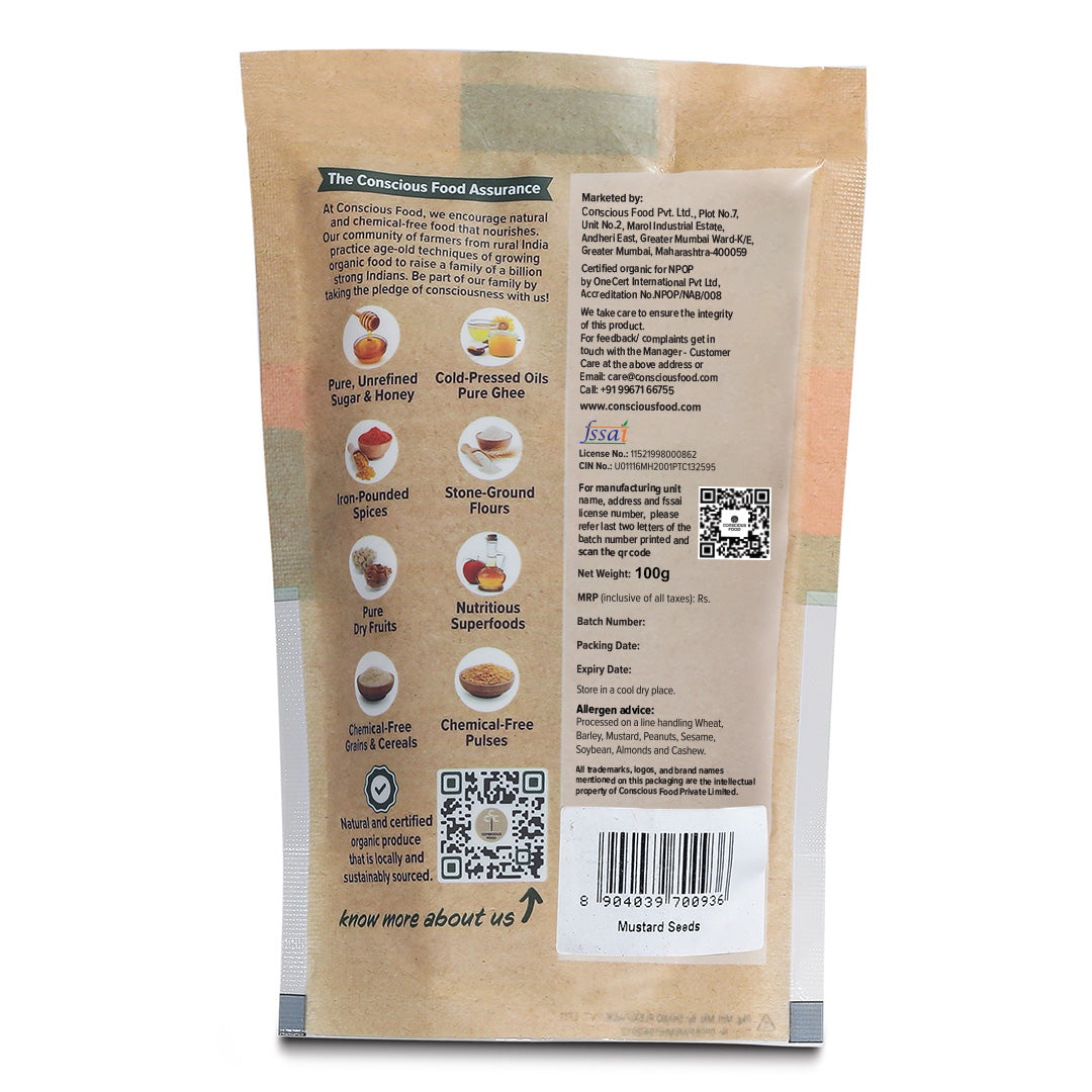 Rai / Mustard Seeds - Conscious Food Pvt Ltd