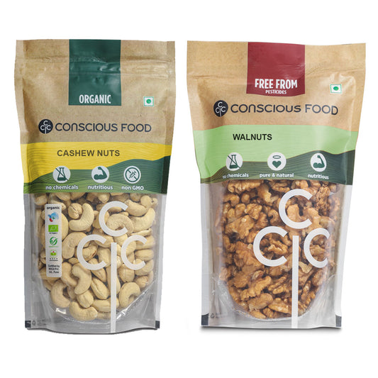 Pack of Cashew - 500gm & Walnuts - 500g