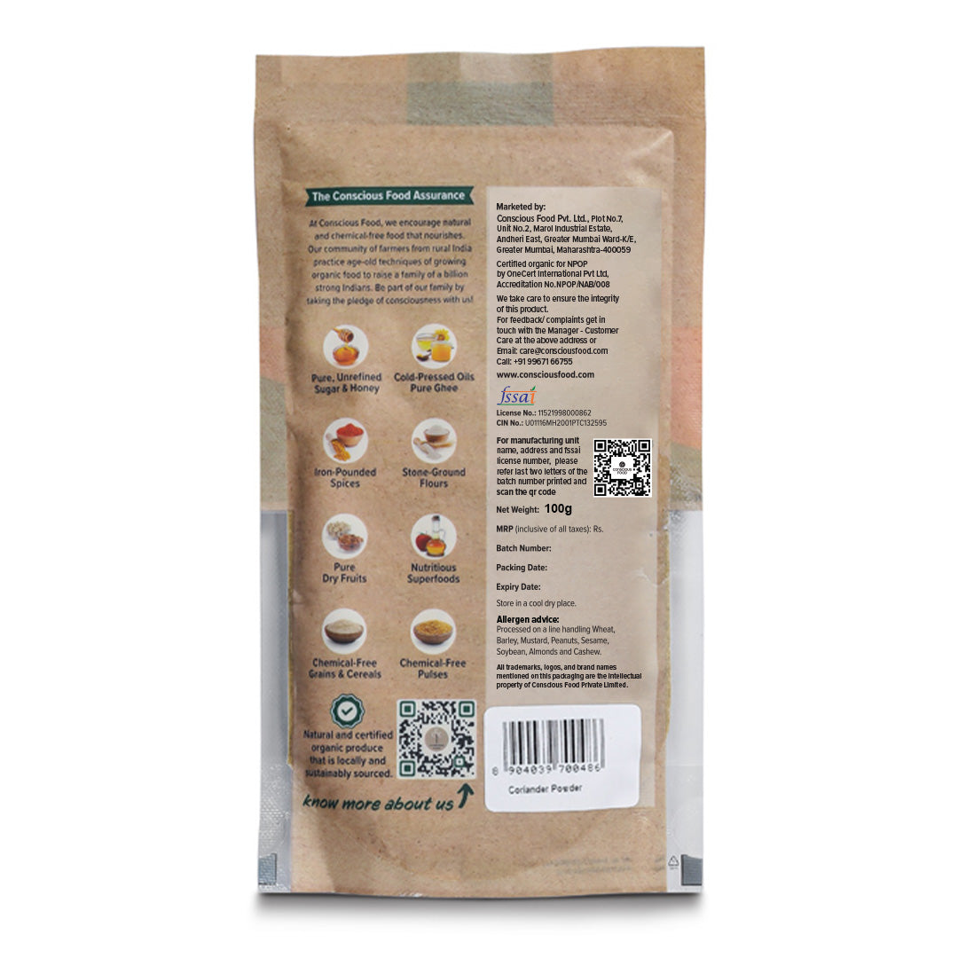 Dhania Powder / Coriander Powder - Conscious Food Pvt Ltd