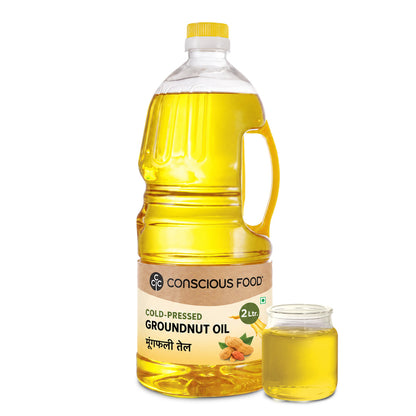 Peanut/Groundnut Oil - 2L - Mumbai Only - Conscious Food Pvt Ltd