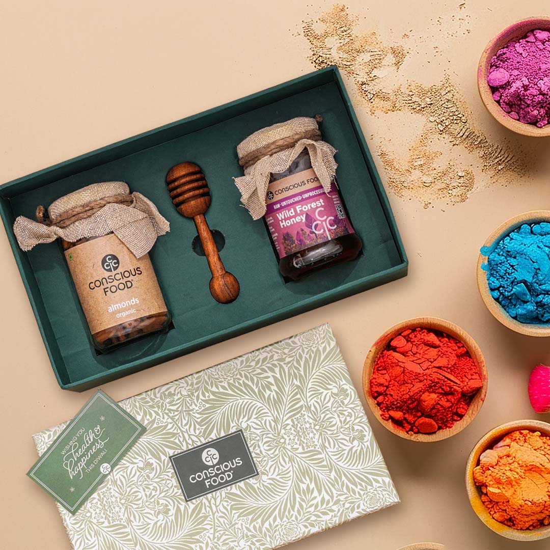 Honey & Almond Delight Box – Conscious Food Pvt Ltd
