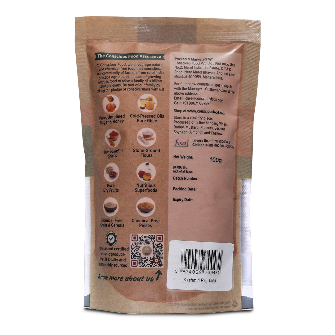 Kashmiri Red Chilli Powder - Conscious Food Pvt Ltd