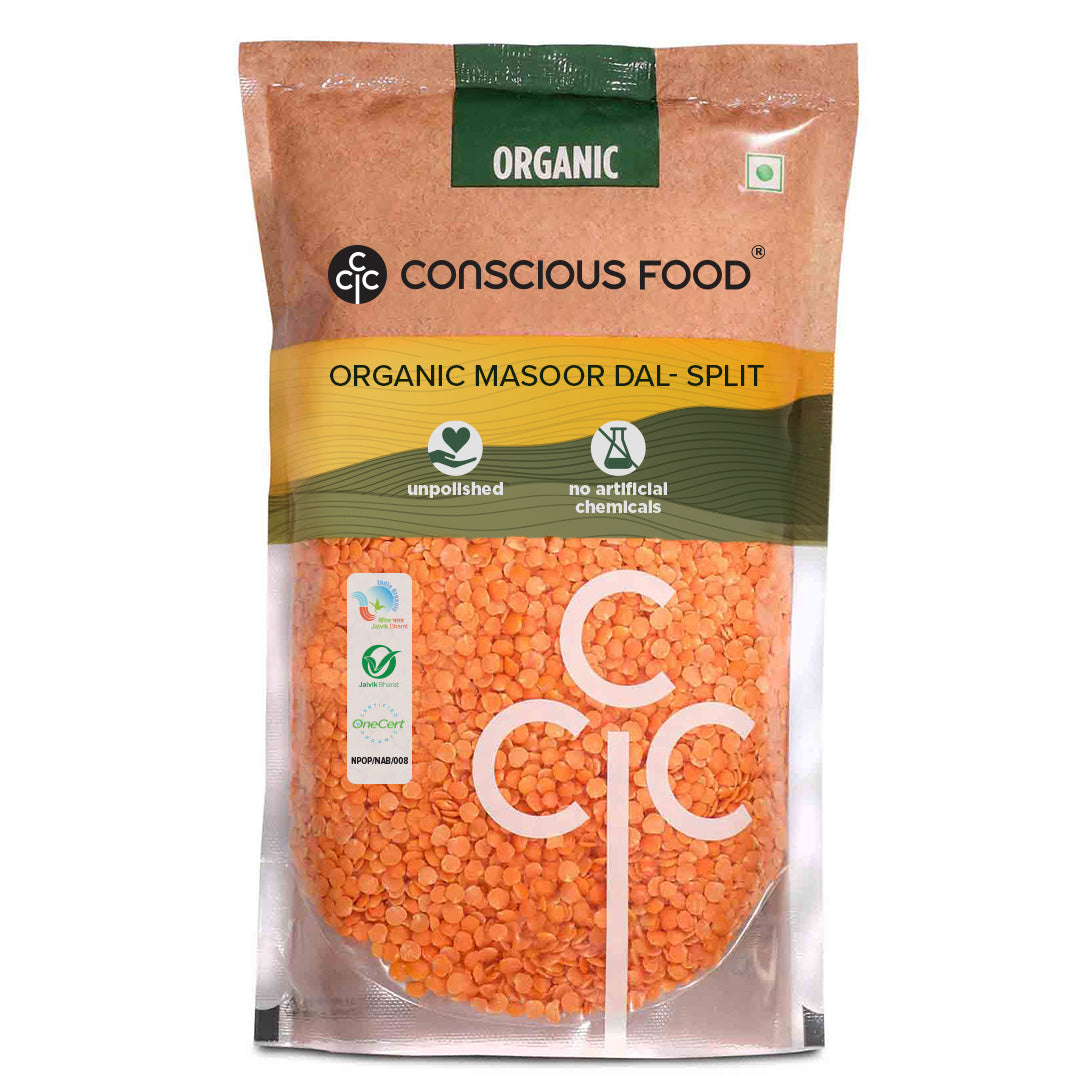 Lal Masoor Dal / Split Red Lentil - Conscious Food Pvt Ltd