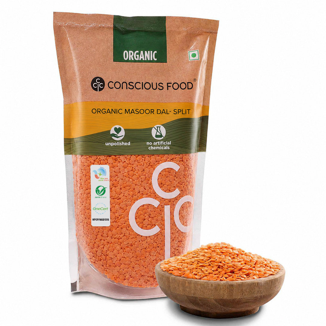 Lal Masoor Dal / Split Red Lentil - Conscious Food Pvt Ltd