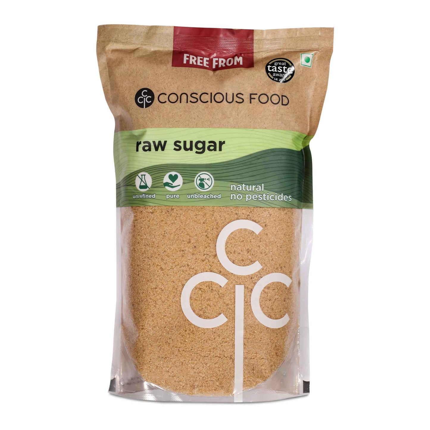 Pack of 2kgs Raw Sugar - Conscious Food Pvt Ltd