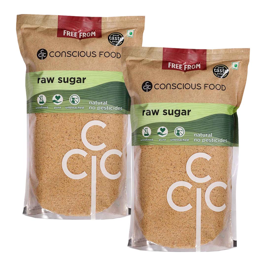 Pack of 2kgs Raw Sugar - Conscious Food Pvt Ltd