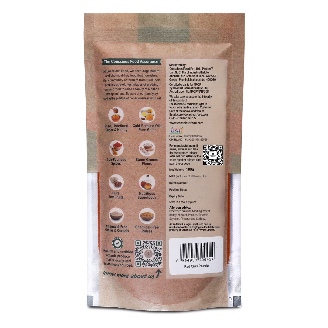 Red Chilli Powder - Conscious Food Pvt Ltd