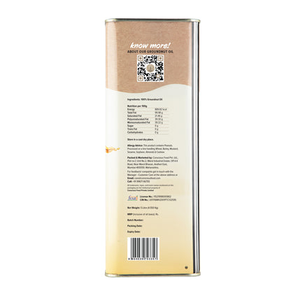 Peanut/Groundnut Oil - Conscious Food Pvt Ltd