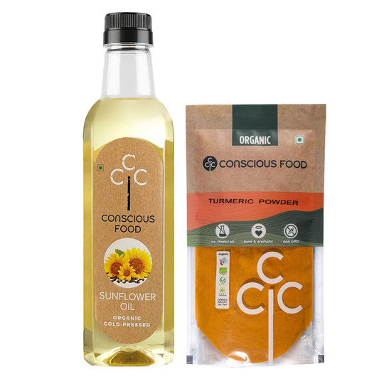 Pack of Sunflower Oil - 1L & Turmeric Powder - 200g