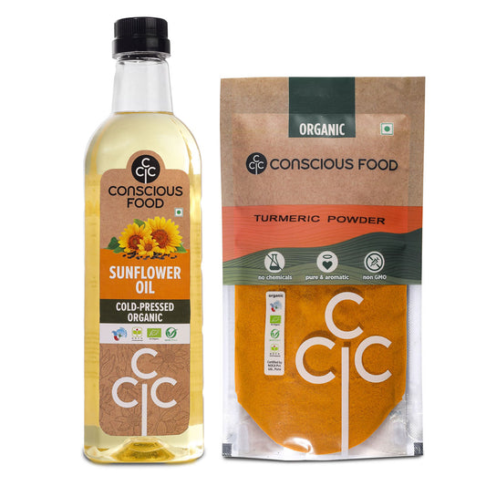 Pack of Sunflower Oil - 1L & Turmeric Powder - 200g