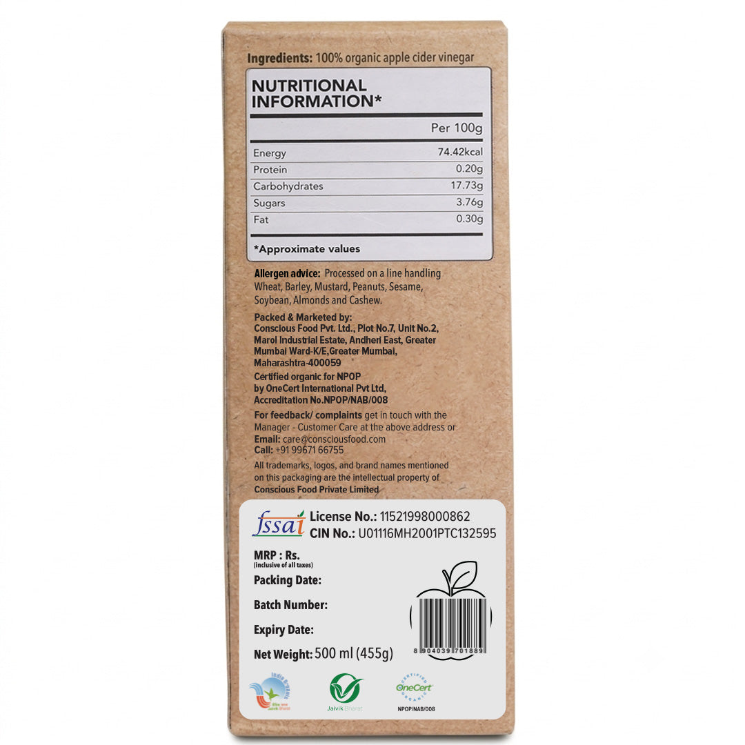Himalayan Apple Cider Vinegar - Conscious Food Pvt Ltd