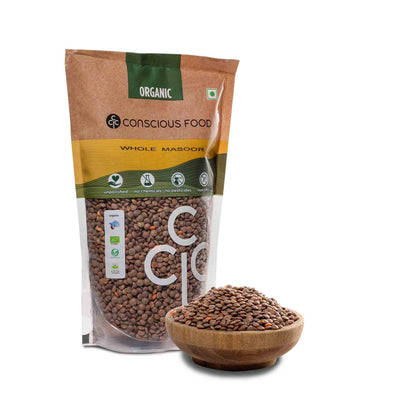 Whole Masoor / Brown Lentil - Conscious Food Pvt Ltd