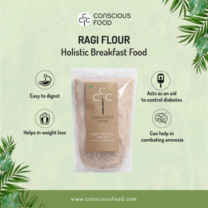 Finger Millet Flour (Ragi Atta) - Conscious Food Pvt Ltd