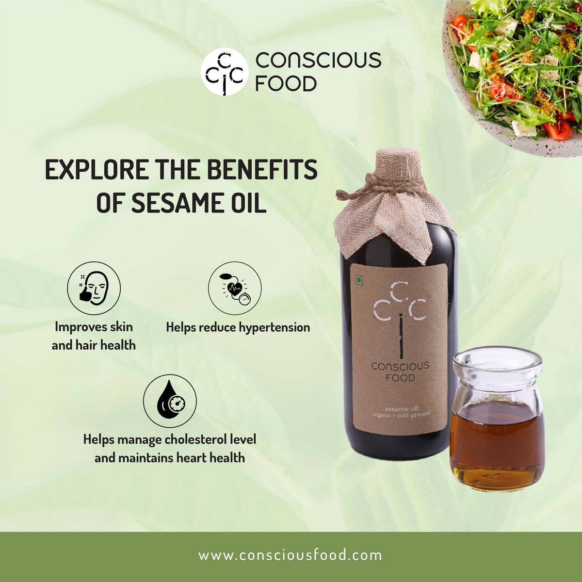 Buy Cold Pressed Organic Sesame Oil for Cooking
