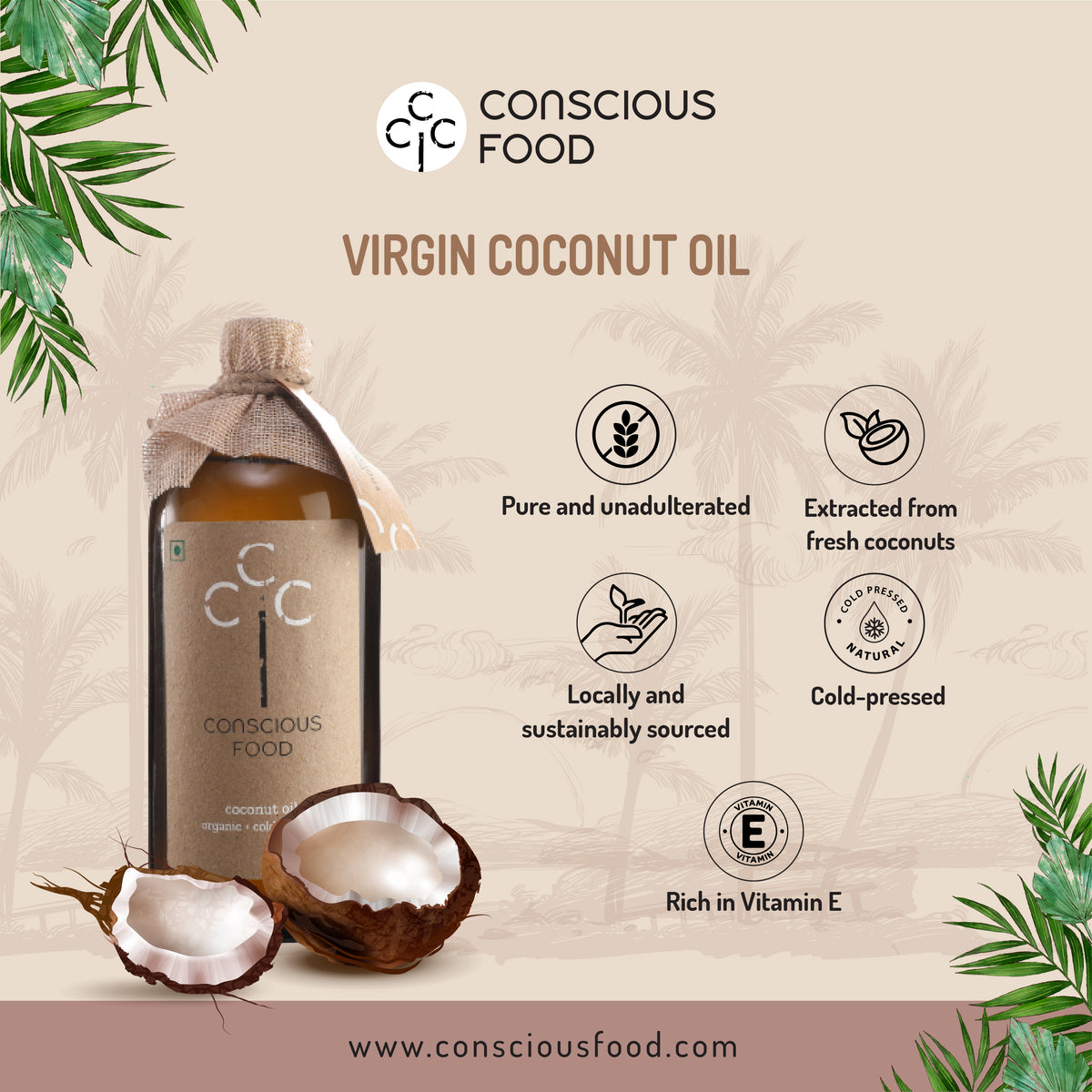 Virgin Coconut Oil - Conscious Food Pvt Ltd