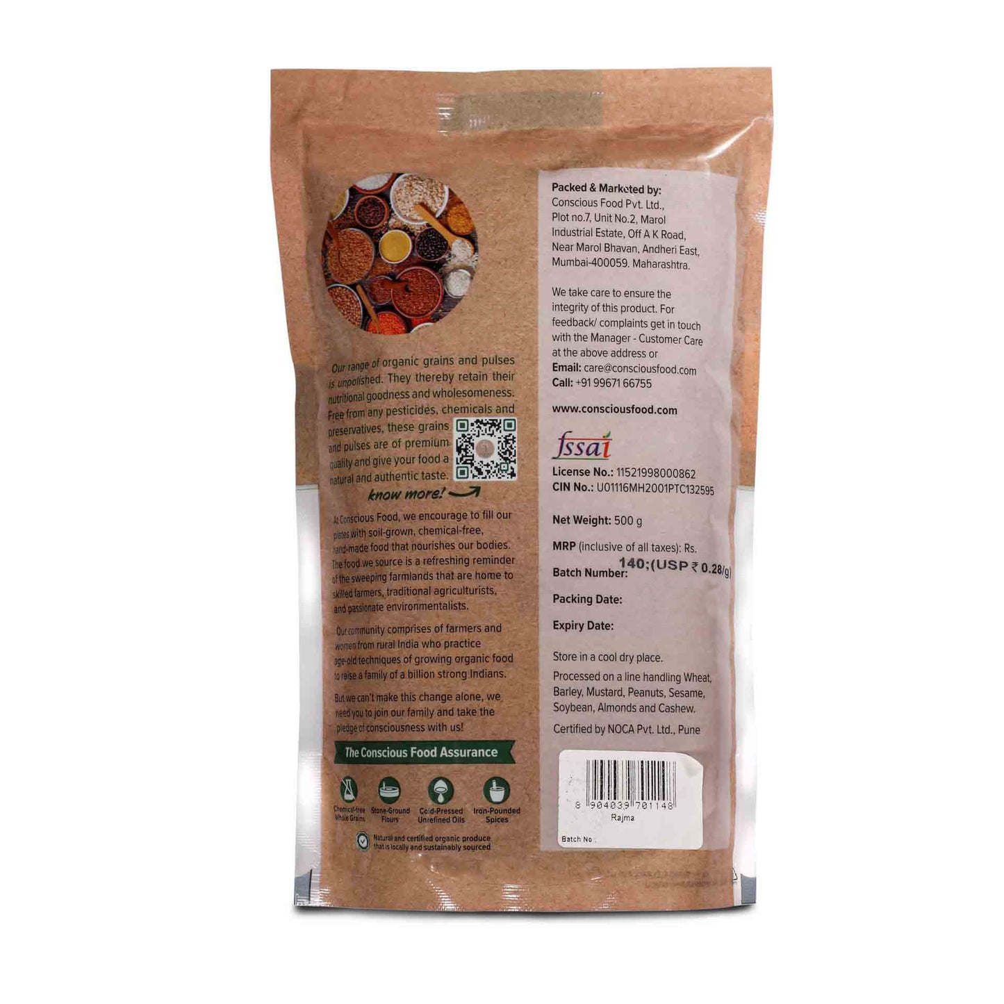 Rajma / Kidney Beans - Conscious Food Pvt Ltd